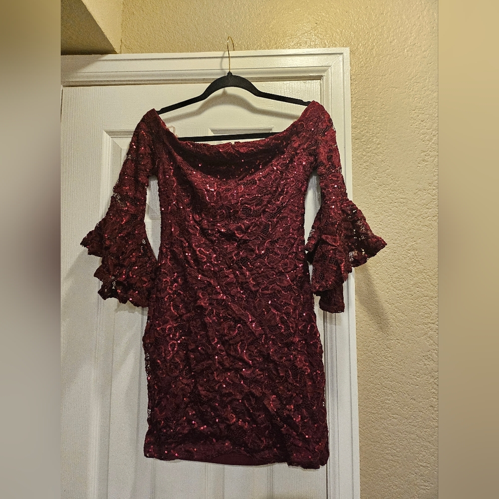 Sequin Formal Midi Dress